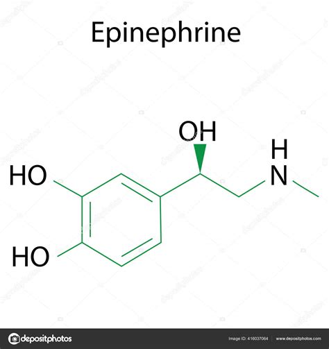 Epinephrine Formula Chemical Molecule Adrenaline Molecular Structure ...