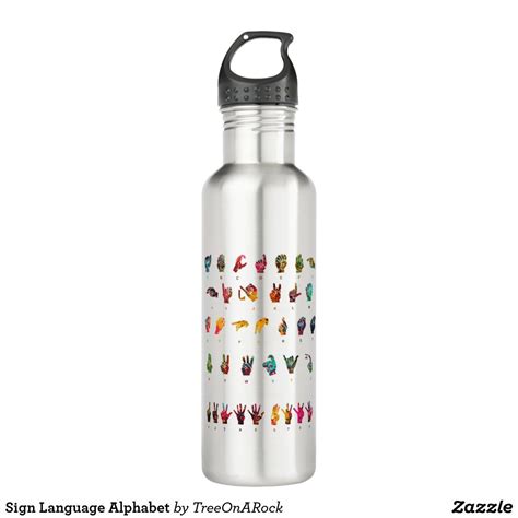 Sign Language Alphabet Stainless Steel Water Bottle | Zazzle | Bottle ...