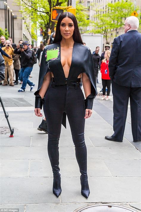 Kim Kardashian swaps catsuit for cosy sweats in New York | Daily Mail ...