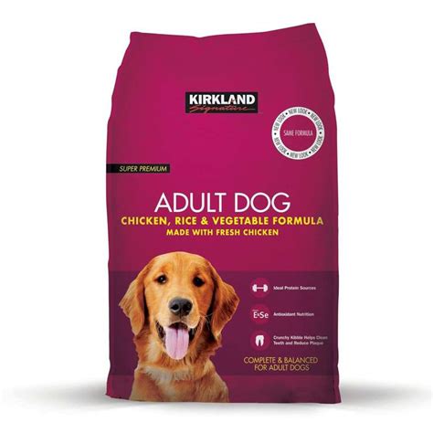 Kirkland Signature Super Premium Adult Complete Dog Food, Chicken, Rice ...