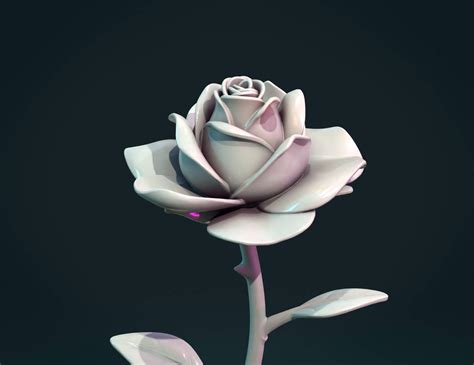 Rose Flower - 3D Model by Skazok