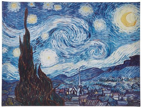 Wieco Art Starry Night by Van Gogh Famous Oil Paintings Reproduction ...