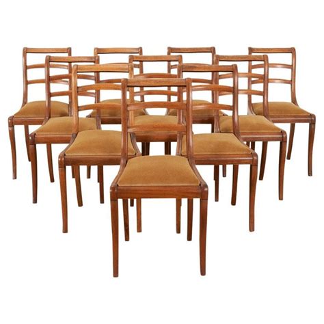 Set of 10 Mahogany Dining Chairs at 1stDibs