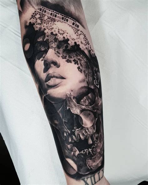 Black and gray detailed tattoo realism by Nick Imms | iNKPPL | Portrait ...