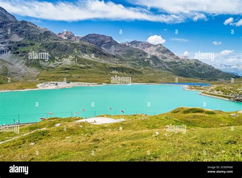 The White Lake, lago bianco in Ospizio Bernina, upper Engadin ...