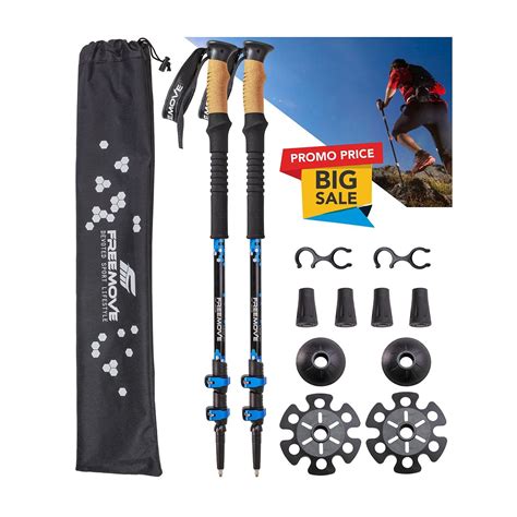 Trekking Poles with Accessories – BLUE – FREEMOVE