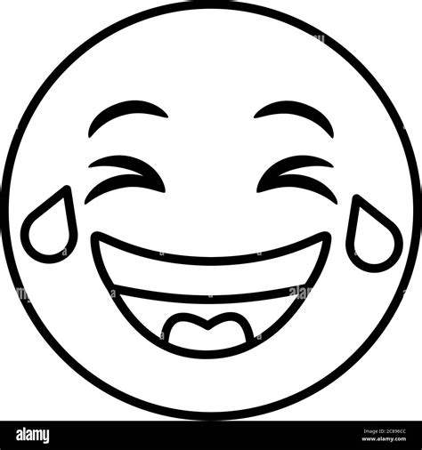 Laughing emoji face Black and White Stock Photos & Images - Alamy