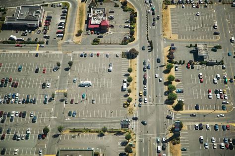 Mall, Parking Lot, Aerial View, Fraser Valley, B.C. - Stock Photo ...