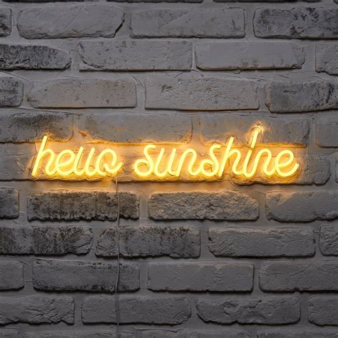 Neon Schriftzug Hello Sunshine | Lights4fun.de