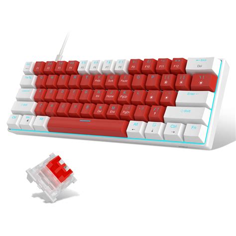 Buy MageGee 60% Mechanical Keyboard with Red Switches and Sea Blue ...