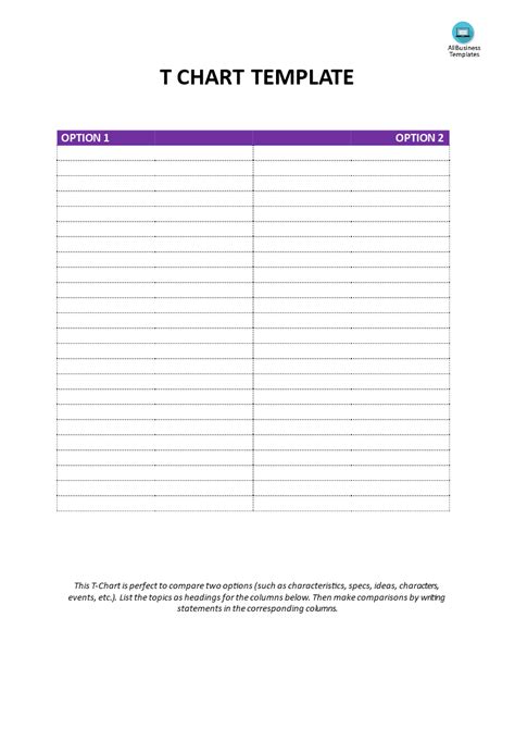 T Chart Template - Do you need a printable T Chart? Download this T ...