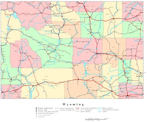 Wyoming Printable Map