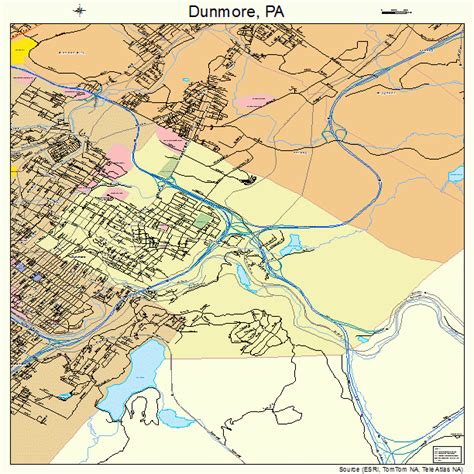 Dunmore Pennsylvania Street Map 4220352