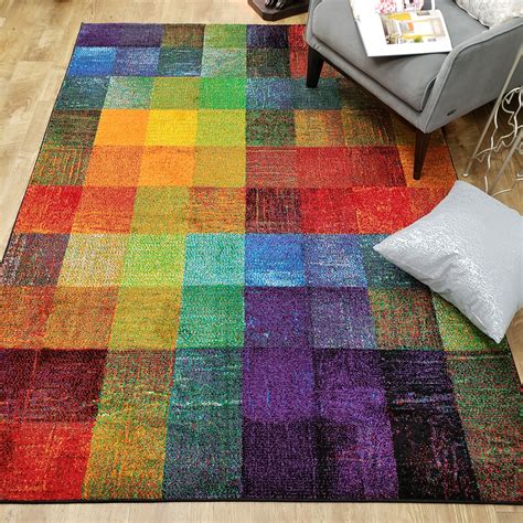 Ivy Bronx Ston Easton Geometric Blue/Orange/Green Area Rug & Reviews ...