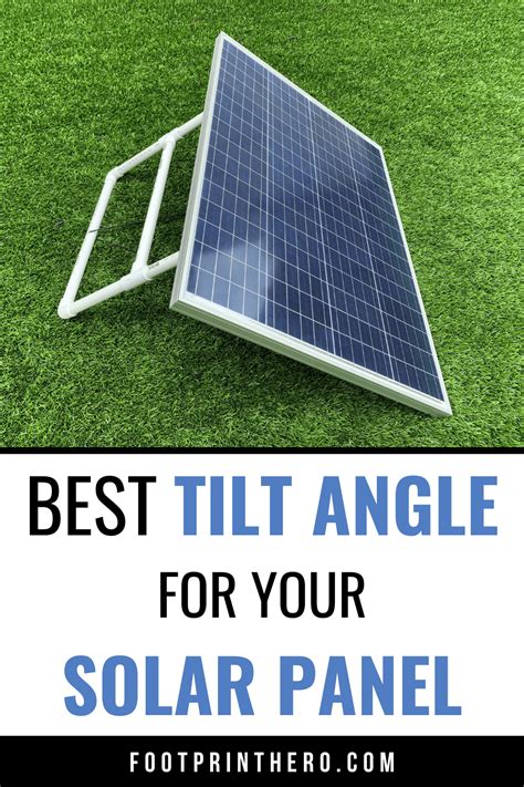 Solar Panel Tilt Angle Calculator - Footprint Hero