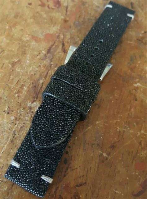 Handmade Black Stingray Watch Strap With Buckle. - Etsy