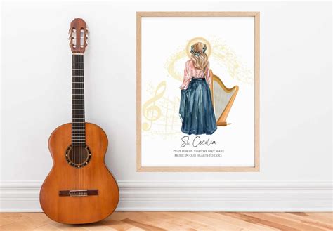 St. Cecilia Print / Saint Cecilia / Catholic Saint Catholic Art / Saint ...