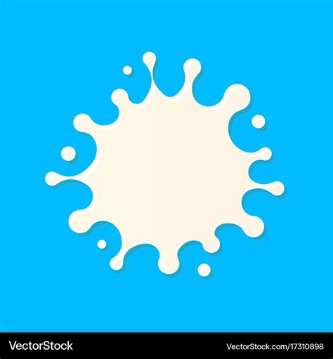 Milk splash blot on beige background Royalty Free Vector