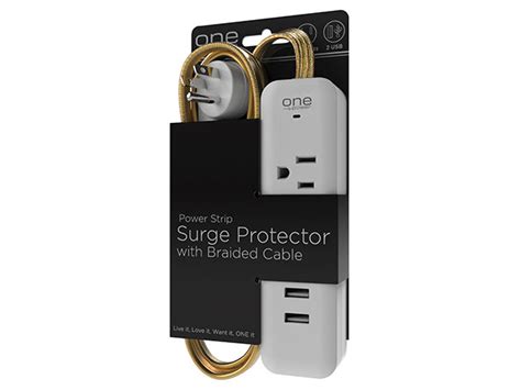 Dual Outlet/Dual USB Port Surge Protector Strip (Gold/2-Pack) | StackSocial