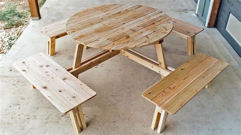 Round Picnic Table With Benches Plans | Brokeasshome.com