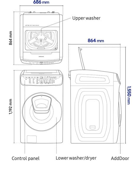 Front & Top Load Washer 21kg & Dryer 12kg | Samsung MY