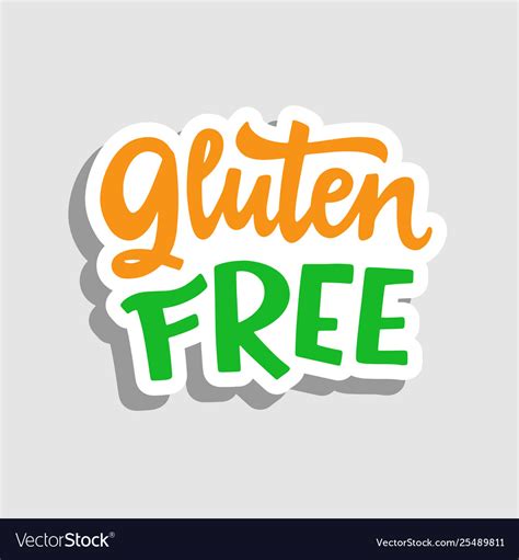 Gluten free label sticker Royalty Free Vector Image