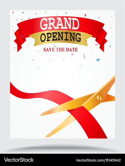 Grand opening background Royalty Free Vector Image