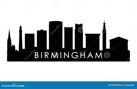 Birmingham Skyline Silhouette. Cartoon Vector | CartoonDealer.com #204170919