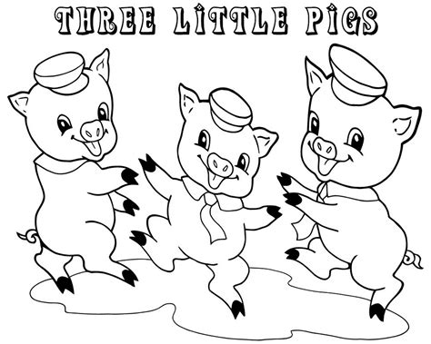 Three Little Pigs Coloring Pages for Preschool | Learning Printable