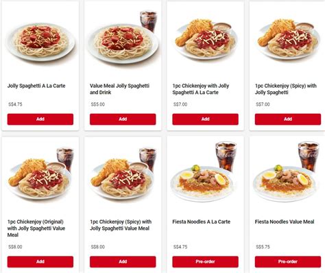 Jollibee Singapore Menu Prices Updated 2023