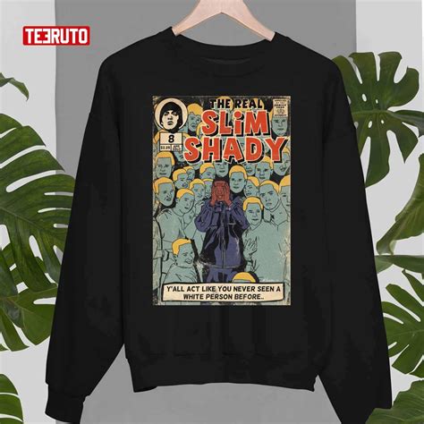 Eminem The Real Slim Shady Parody Comic Art Unisex Sweatshirt - Teeruto