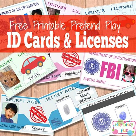 Free Printable Licenses and ID Cards For Kids - Itsy Bitsy Fun