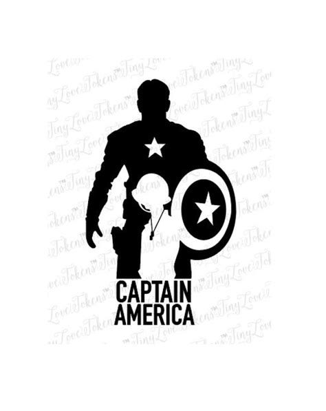 Captain America SVG File for Silhouette or Other Craft Cutters | Etsy ...