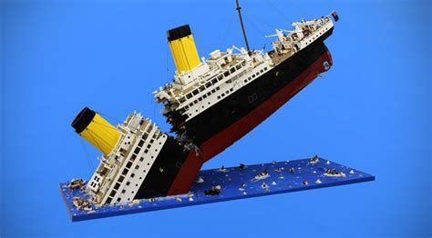 LEGO Titanic Model Sinking