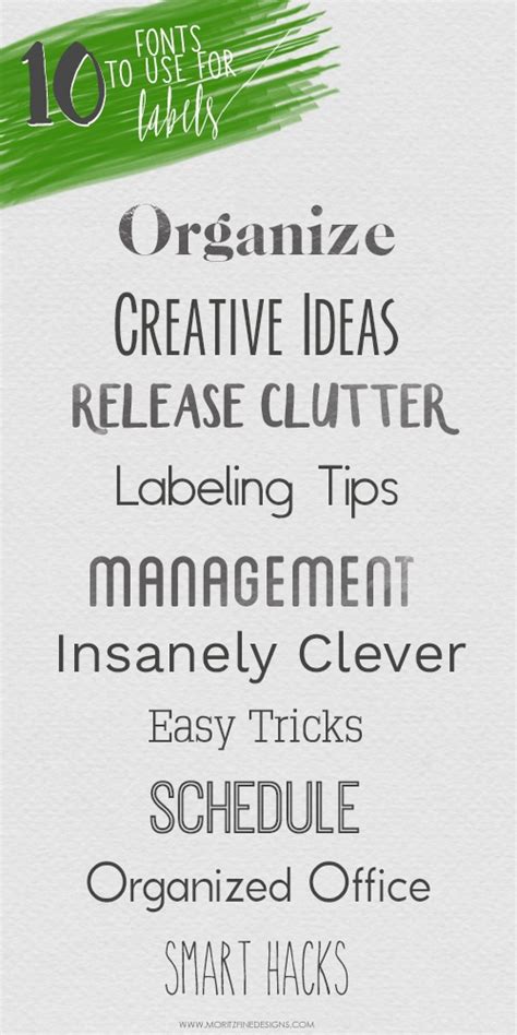 10 Fonts to use for Labels