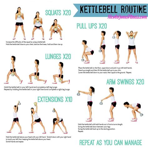 Kettle Bell Routine | Full body kettlebell workout, Kettlebell routines ...