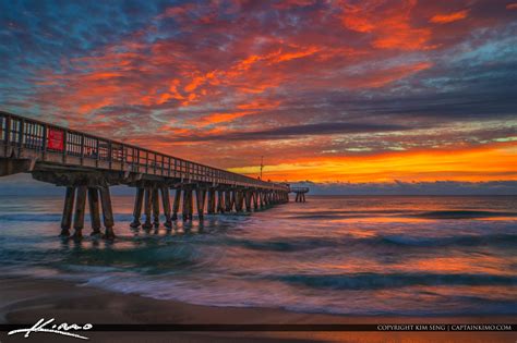 Pompano Beach Pier Sunrise with Amazing Sky Colors | HDR Photography by ...