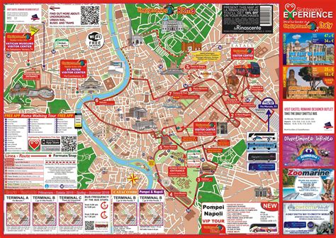 Rome Attractions Map PDF - FREE Printable Tourist Map Rome, Waking ...