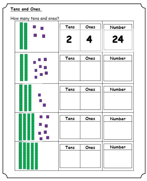 Grade 1 Math Worksheets Tens And Ones