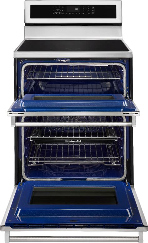 Best Buy: KitchenAid 6.7 Cu. Ft. Self-Cleaning Freestanding Double Oven ...