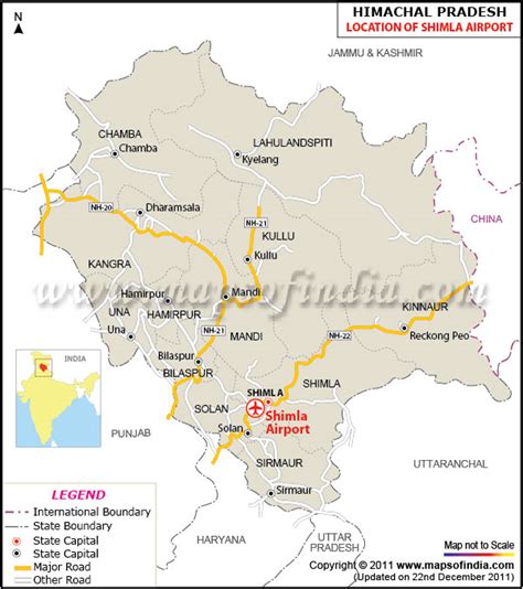 Shimla Airport Map, Airport Map of Shimla