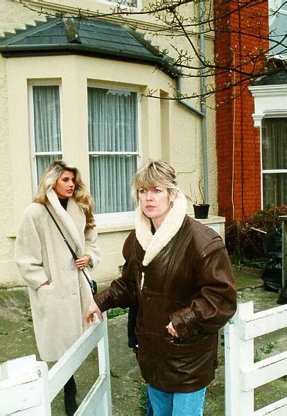 Mandy Smith and her mother Patsy leaving their home in