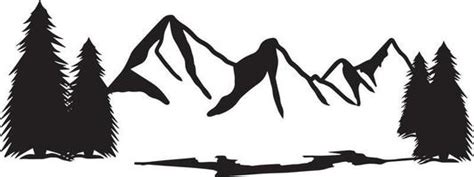 Mountain Shadow Clipart Black