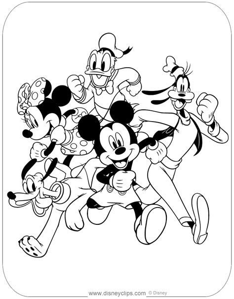 Mickey Mouse Friends Coloring Pages