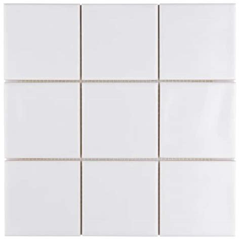 Merola Tile Twist Square White Ice 11-3/4 in. x 11-3/4 in. Ceramic ...