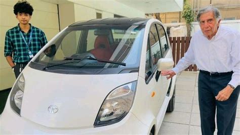 Ratan Tata takes delivery of custom Tata Nano electric car. Check ...