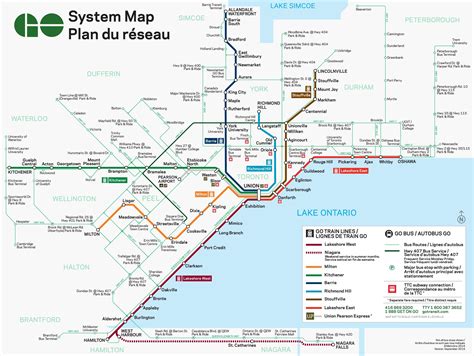 Toronto train and bus map - Ontheworldmap.com