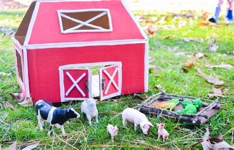 Farm Toob Series: DIY Cardboard Barn Instructions | Cardboard box ...