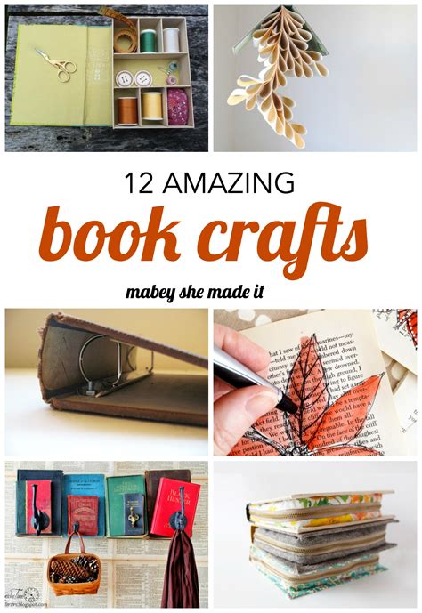 12 Amazing Book Crafts to Try | Mabey She Made It