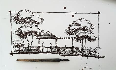 Landscape Architecture Sketches at PaintingValley.com | Explore ...